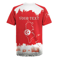 Personalised Tunisia Independence Day Rugby Jersey 69th Anniversary - Flag Map