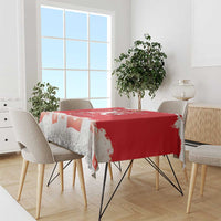 Personalised Tunisia Independence Day Tablecloth 69th Anniversary - Flag Map