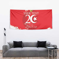 Personalised Tunisia Independence Day Tapestry 69th Anniversary - Flag Map
