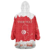 Personalised Tunisia Independence Day Wearable Blanket Hoodie 69th Anniversary - Flag Map - Wonder Print Shop