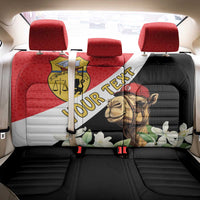 Personalised Tunisia Back Car Seat Cover Camelus Dromedarius With Jasmine