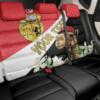 Personalised Tunisia Back Car Seat Cover Camelus Dromedarius With Jasmine
