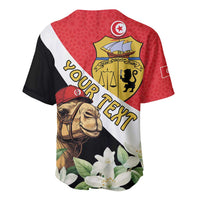 Personalised Tunisia Baseball Jersey Camelus Dromedarius With Jasmine