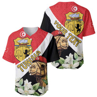Personalised Tunisia Baseball Jersey Camelus Dromedarius With Jasmine