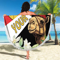 Personalised Tunisia Beach Blanket Camelus Dromedarius With Jasmine