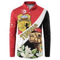 Personalised Tunisia Button Sweatshirt Camelus Dromedarius With Jasmine