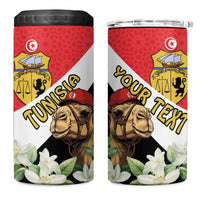 Personalised Tunisia 4 in 1 Can Cooler Tumbler Camelus Dromedarius With Jasmine
