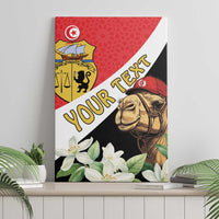 Personalised Tunisia Canvas Wall Art Camelus Dromedarius With Jasmine