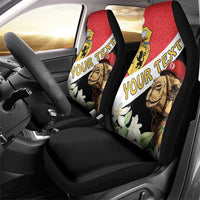 Personalised Tunisia Car Seat Cover Camelus Dromedarius With Jasmine
