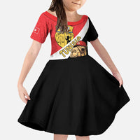 Personalised Tunisia Family Matching Long Sleeve Bodycon Dress and Hawaiian Shirt Camelus Dromedarius With Jasmine