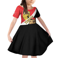 Personalised Tunisia Family Matching Off Shoulder Short Dress and Hawaiian Shirt Camelus Dromedarius With Jasmine