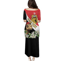 Personalised Tunisia Family Matching Puletasi and Hawaiian Shirt Camelus Dromedarius With Jasmine