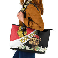 Personalised Tunisia Leather Tote Bag Camelus Dromedarius With Jasmine