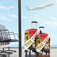 Personalised Tunisia Luggage Cover Camelus Dromedarius With Jasmine