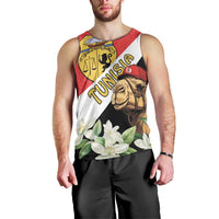 Personalised Tunisia Men Tank Top Camelus Dromedarius With Jasmine