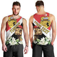 Personalised Tunisia Men Tank Top Camelus Dromedarius With Jasmine