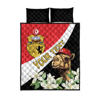 Personalised Tunisia Quilt Bed Set Camelus Dromedarius With Jasmine