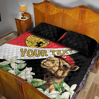 Personalised Tunisia Quilt Bed Set Camelus Dromedarius With Jasmine