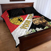 Personalised Tunisia Quilt Bed Set Camelus Dromedarius With Jasmine