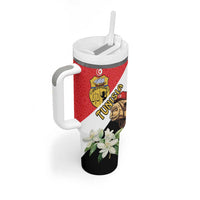 Personalised Tunisia Tumbler With Handle Camelus Dromedarius With Jasmine