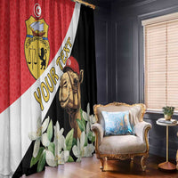 Personalised Tunisia Window Curtain Camelus Dromedarius With Jasmine - Wonder Print Shop
