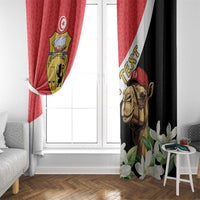 Personalised Tunisia Window Curtain Camelus Dromedarius With Jasmine - Wonder Print Shop