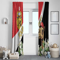 Personalised Tunisia Window Curtain Camelus Dromedarius With Jasmine - Wonder Print Shop