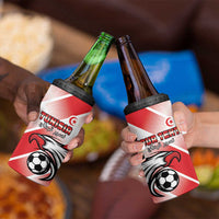 Custom Tunisia Football 4 in 1 Can Cooler Tumbler Eagle Mascot - Sporty Style