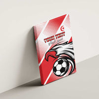 Custom Tunisia Football Canvas Wall Art Eagle Mascot - Sporty Style