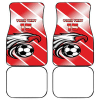 Custom Tunisia Football Car Mats Eagle Mascot - Sporty Style