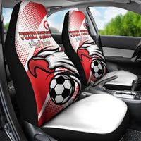 Custom Tunisia Football Car Seat Cover Eagle Mascot - Sporty Style