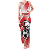Custom Tunisia Football Family Matching Tank Maxi Dress and Hawaiian Shirt Eagle Mascot - Sporty Style