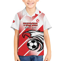 Custom Tunisia Football Family Matching Tank Maxi Dress and Hawaiian Shirt Eagle Mascot - Sporty Style
