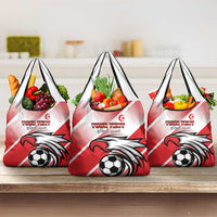 Custom Tunisia Football Grocery Bag Eagle Mascot - Sporty Style