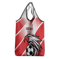 Custom Tunisia Football Grocery Bag Eagle Mascot - Sporty Style