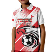 Custom Tunisia Football Kid Polo Shirt Eagle Mascot - Sporty Style