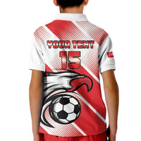 Custom Tunisia Football Kid Polo Shirt Eagle Mascot - Sporty Style