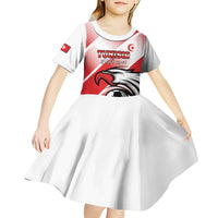 Custom Tunisia Football Kid Short Sleeve Dress Eagle Mascot - Sporty Style