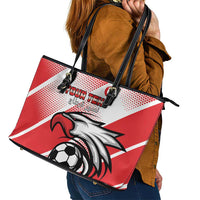 Custom Tunisia Football Leather Tote Bag Eagle Mascot - Sporty Style