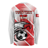 Custom Tunisia Football Long Sleeve Shirt Eagle Mascot - Sporty Style
