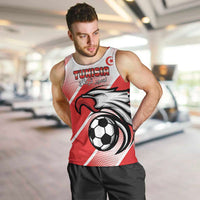 Custom Tunisia Football Men Tank Top Eagle Mascot - Sporty Style