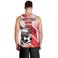 Custom Tunisia Football Men Tank Top Eagle Mascot - Sporty Style