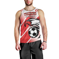 Custom Tunisia Football Men Tank Top Eagle Mascot - Sporty Style