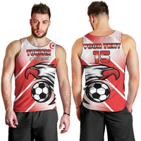 Custom Tunisia Football Men Tank Top Eagle Mascot - Sporty Style