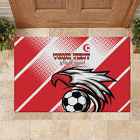Custom Tunisia Football Rubber Doormat Eagle Mascot - Sporty Style