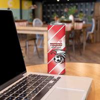 Custom Tunisia Football Skinny Tumbler Eagle Mascot - Sporty Style