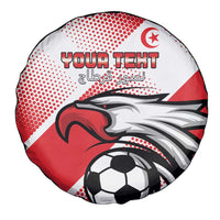 Custom Tunisia Football Spare Tire Cover Eagle Mascot - Sporty Style