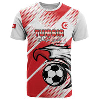 Custom Tunisia Football T Shirt Eagle Mascot - Sporty Style