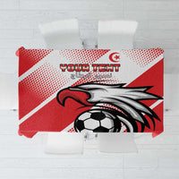 Custom Tunisia Football Tablecloth Eagle Mascot - Sporty Style