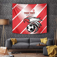 Custom Tunisia Football Tapestry Eagle Mascot - Sporty Style